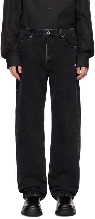 Axel Arigato Zine Straight-leg Jeans In Black