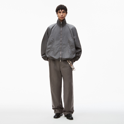 【ALEXANDER WANG】Nylon Track Jacket S Track Jacket with Piping in BLACK | alexanderwang®