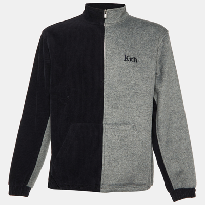 Pre-owned Kith Black & Grey Wool Zip Front Jacket M
