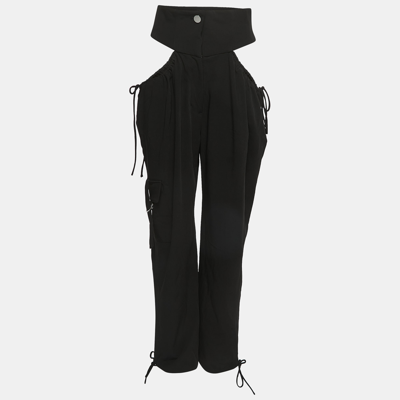 Pre-owned H:ours Black Synthetic Suki Cut-out Joggers M