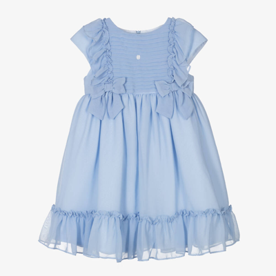 Patachou Babies' Girls Blue Frilled Chiffon Dress