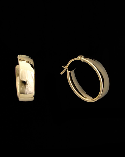 Italian Gold Polished Hoops