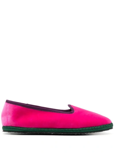 Az Factory Contrasting-trim Velvet Slippers In Multicolour