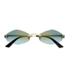 Cartier Ct0433s 003 Sunglasses In Gold