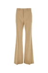 Chloé Pintuck Bootcut Trousers In Pearlbeige