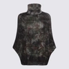 Faliero Sarti Multicolor Wool Cardigan In Red