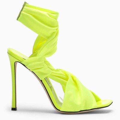 Jimmy Choo Neoma 11 Neon Yellow Sandal In Green