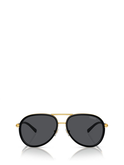 Versace Eyewear Aviator Frame Sunglasses In Multi