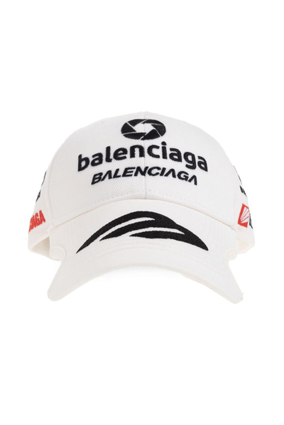 Balenciaga Logo-embroidered Baseball Cap In White