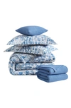 Southshore Fine Linens Rhythm Comforter & Sham Set In Blue
