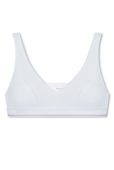 Alexander Wang Ribbed Jersey Bralette In White