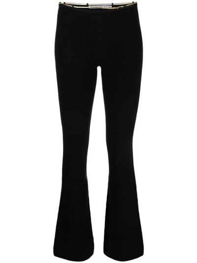 Alexander Wang Flared Pant In Velour In Black