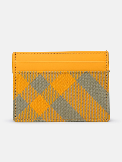 Burberry Portacarte Sandon Check In Yellow