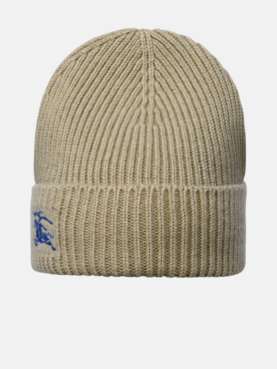 Burberry Beige Cashmere Beanie In Hunter