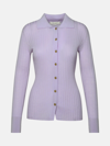 LISA YANG 'ARIA' LILAC CASHMERE CARDIGAN