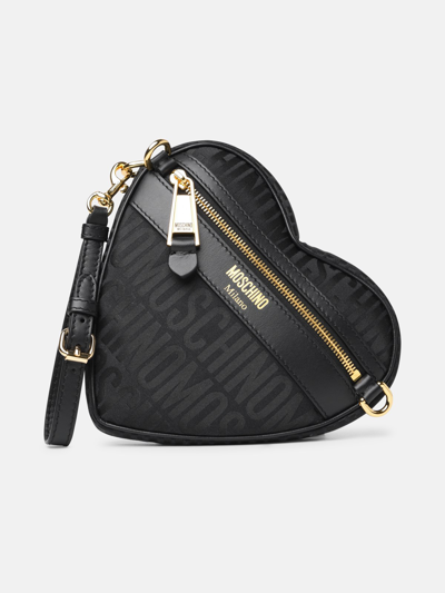 Moschino Logo Kids' Portamonete Cuore In Black