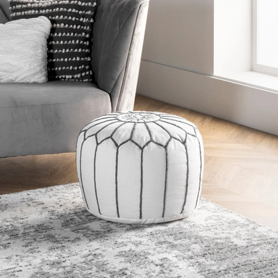 Nuloom Classic Moroccan Cotton Filled Ottoman Pouf