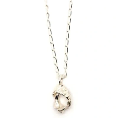 Hannah Bourn Small Textured Fragmented Shell Necklace In Metallic