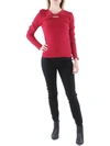 CALVIN KLEIN WOMENS CUT-OUT RIBBED KNIT PULLOVER SWEATER