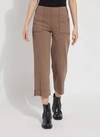 LYSSÉ FRANCES WIDE LEG CROP PANT IN COLD CHESTNUT