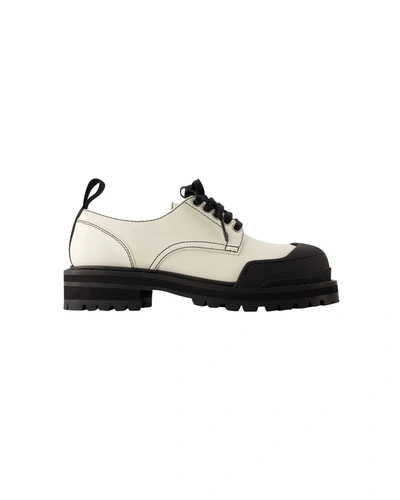 Marni Off-white Dada Army Derbys In 00w03 Stone White