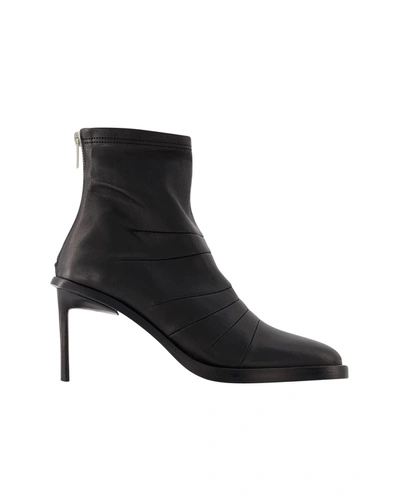 ANN DEMEULEMEESTER HEDY ANKLE BOOTS - ANN DEMEULEMEESTER - LEATHER - BLACK