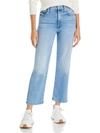 Mother Womens Look Ma No Hands The Rambler Zip Ankle Straight-leg Denim Jeans In Multi