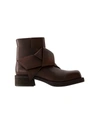 Acne Studios 40mm Leather Ankle Boots In Brown