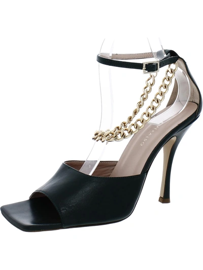Ilio Smeraldo Kim Womens Leather Toe-loop Mule Sandals In Black