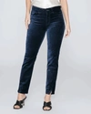 PAIGE CINDY TWISTED SEAM PANTS IN DEEP NAVY VELVET