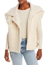 MOON RIVER WOMENS FAUX SHEARLING OVERSIZED VEST