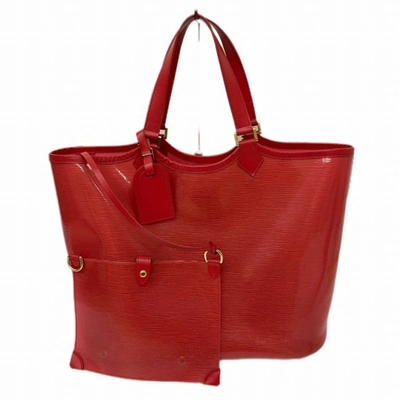 Pre-owned Louis Vuitton Cabas Patent Leather Tote Bag () In Red