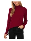 Cece Womens Cotton Ruffled Pullover Sweater In Red