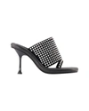 Jw Anderson 90mm Bumper Rhinestone Mules In Black