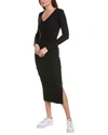 Michael Stars Nova Ultra-rib Midi Dress In Black