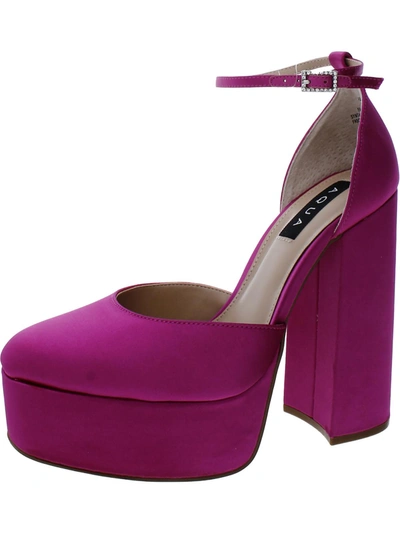 Aqua Lisa Womens Pumps Ankle Strap Platform Heels In Pink