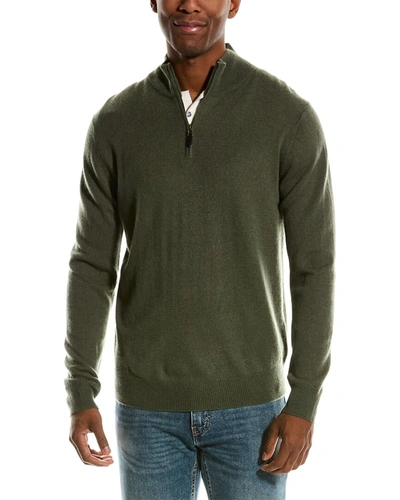 Magaschoni 1/2-zip Cashmere Pullover In Green