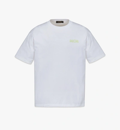 Mcm Meta Ocean Logo T-shirt In Organic Cotton In White