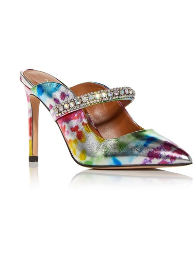 Kurt Geiger Duke Womens Leather Pointed Toe Mules In Multi