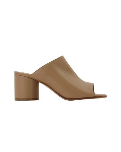 Maison Margiela Tan Tabi Mules In Chamois