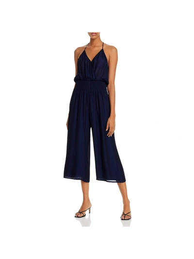 Parker Womens Surplice Blouson Jumpsuit In Blue