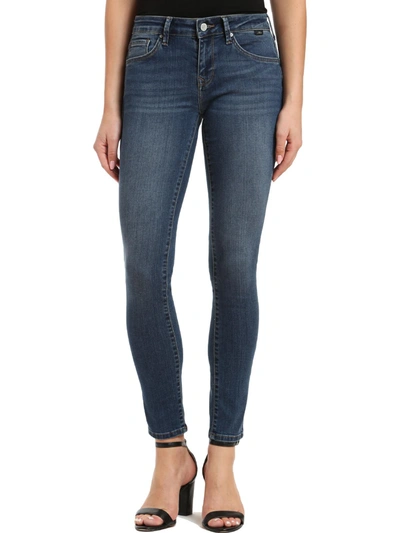 Mavi Jeans Alexa Womens Mid-rise Medium Wash Skinny Jeans In Multi