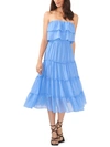 1.state Strapless Ruffle Tiered Dress In Multi
