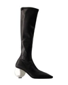 COURRÈGES CIRCLE BOOTS - COURREGES - SYNTHETIC LEATHER - BLACK