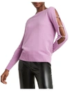 H HALSTON WOMENS CUT OUT KNIT PULLOVER SWEATER