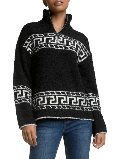 Elan Printed Half Zip Jumper In Multi