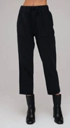 Bella Dahl Utility Tie Waist Trouser In Black In Black