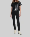 7 For All Mankind High-waist Black Super Skinny Jean In Black