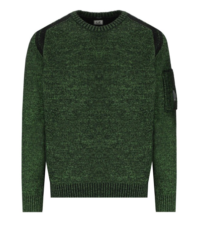 C.p. Company Fleece Sweater In Green
