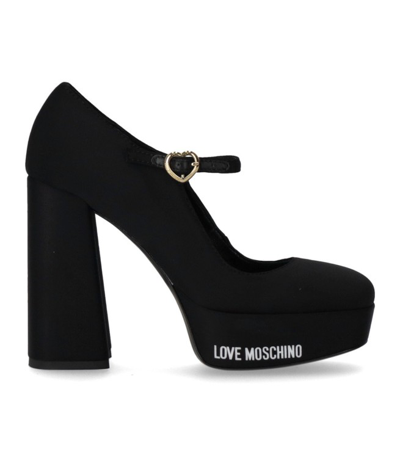 Love Moschino Black Platform Lycra Pump